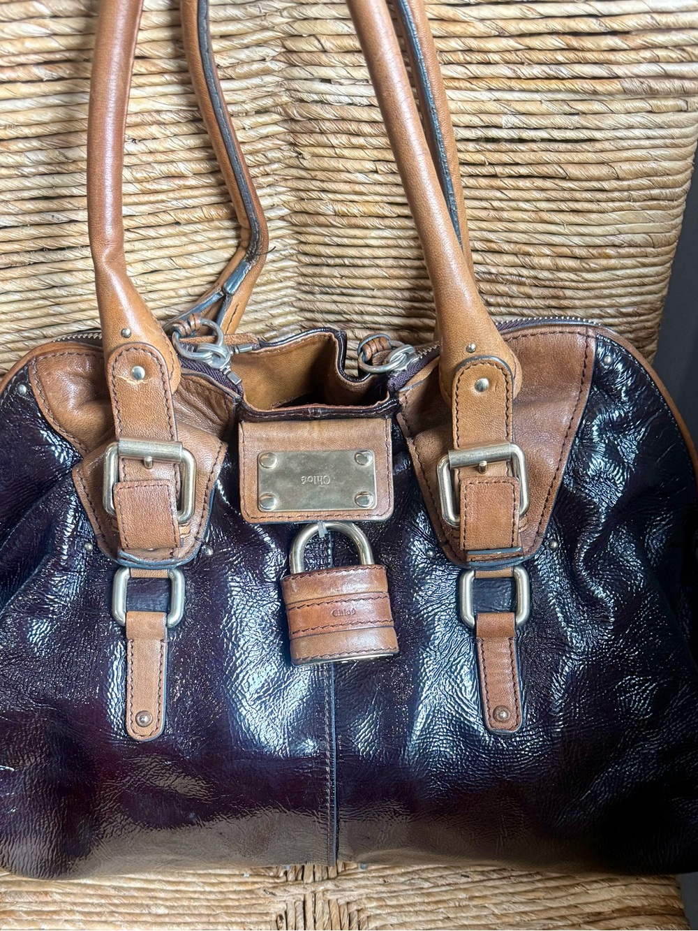 Chloe Brown and Tan Leather Hobo Bag - Picture 3 of 12